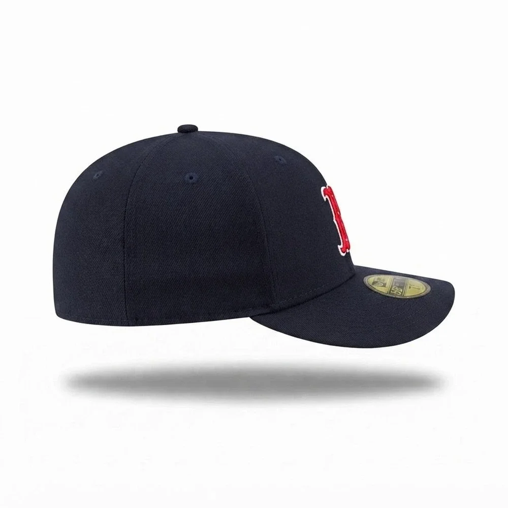 Boston Red Sox New Era 59FIFTY Low Profile Fitted Hat Mens Size 7 Navy Blue NEW